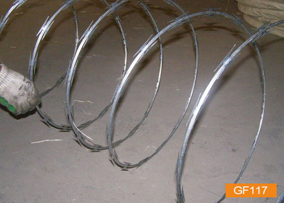 BTO-22 Galvanized Razor Wire Coils Concertina Barbed Wire