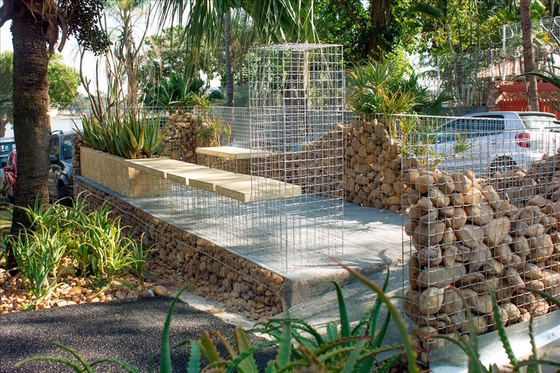 12ft X 6ft Galvanized Gabion Fence System Stainless Steel Wire Welded Gabion Wall